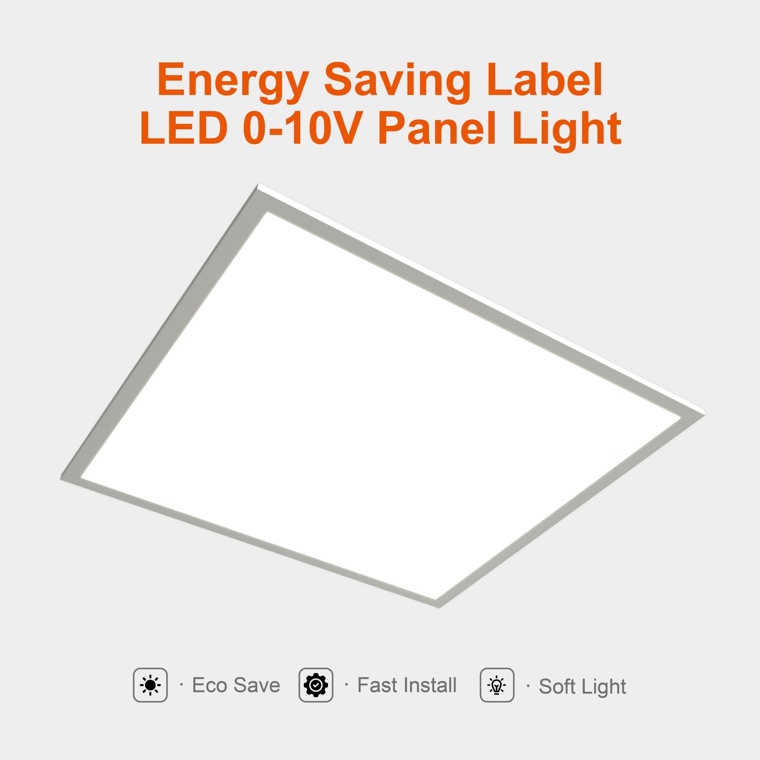 節能標章 LED 0-10V調光平板燈-Energy Saving Label LED 0-10V Panel Light